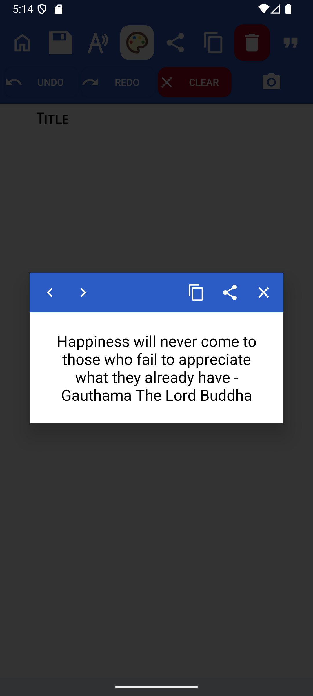 Notable showing an inspirational quote